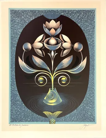 Литография Jacquot - Fontaine de Jouvence