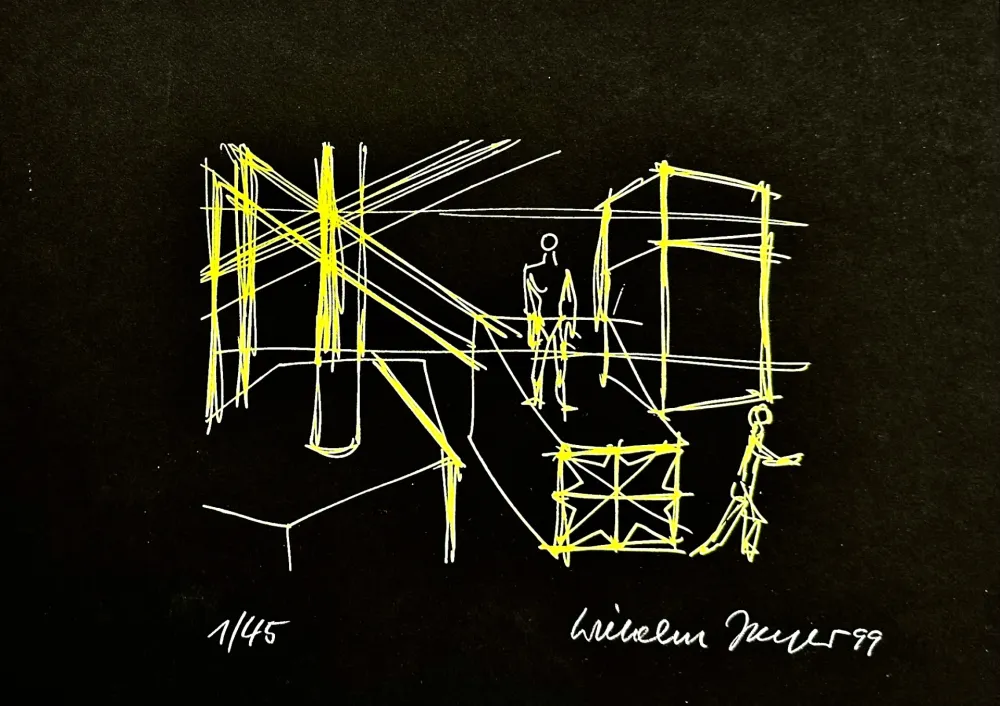 Сериграфия Jaeger - Begegnungen Gelb