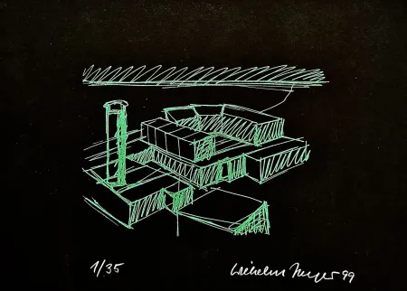 Сериграфия Jaeger - Konstruktive Elemente Grün