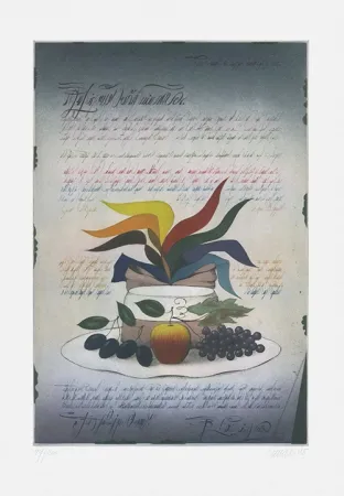 Офорт И Аквитанта Janak - Komposition mit Früchten