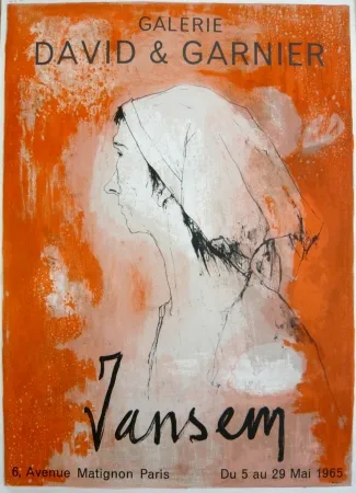 Афиша Jansem - Affiche exposition galerie David & Garnier