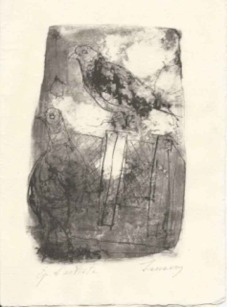 Литография Jansem - Pigeons