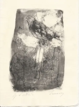 Литография Jansem - Pigeons