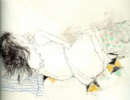 Литография Jansem - Stephanie au Collant Damier