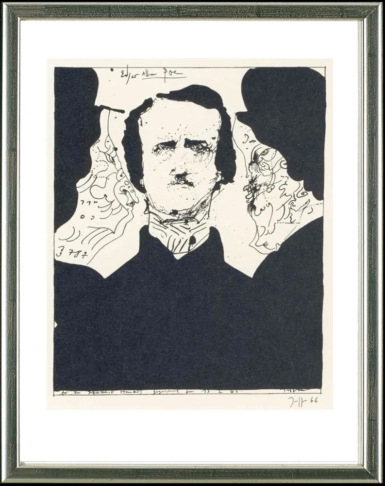 Литография Janssen - Edgar Allen Poe, 13.2.1966