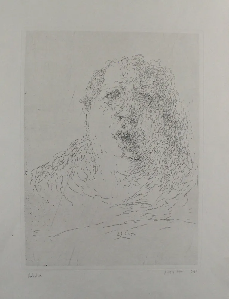 Гравюра Janssen - Selbst am 29.3.1965