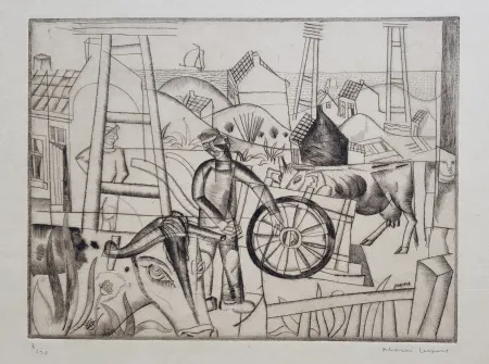 Гравюра Сухой Иглой Jespers - Paysage en Flandres