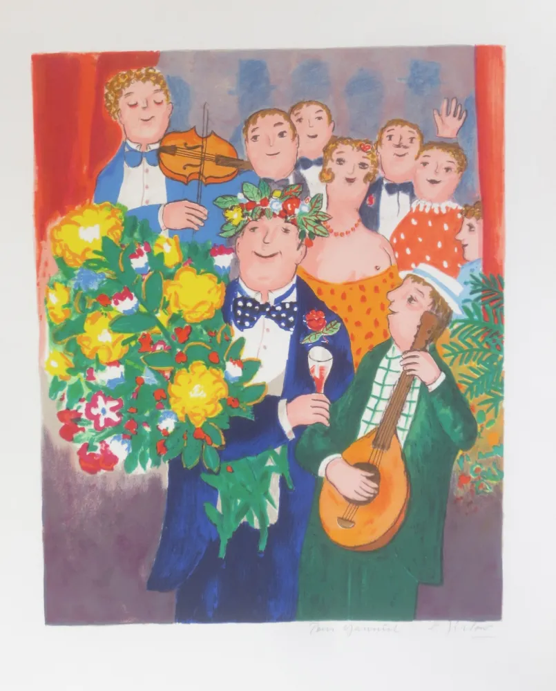 Литография Jirlow - Le laureat