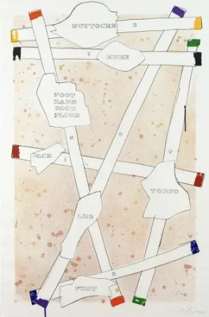 Литография Johns - Sketch from Untitled I