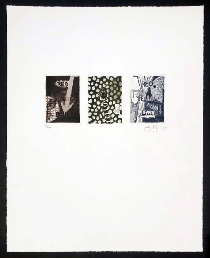 Гравюра Johns - Untitled (Red, Yellow, Blue)
