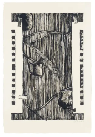 Литография Johns - Ventriloquist