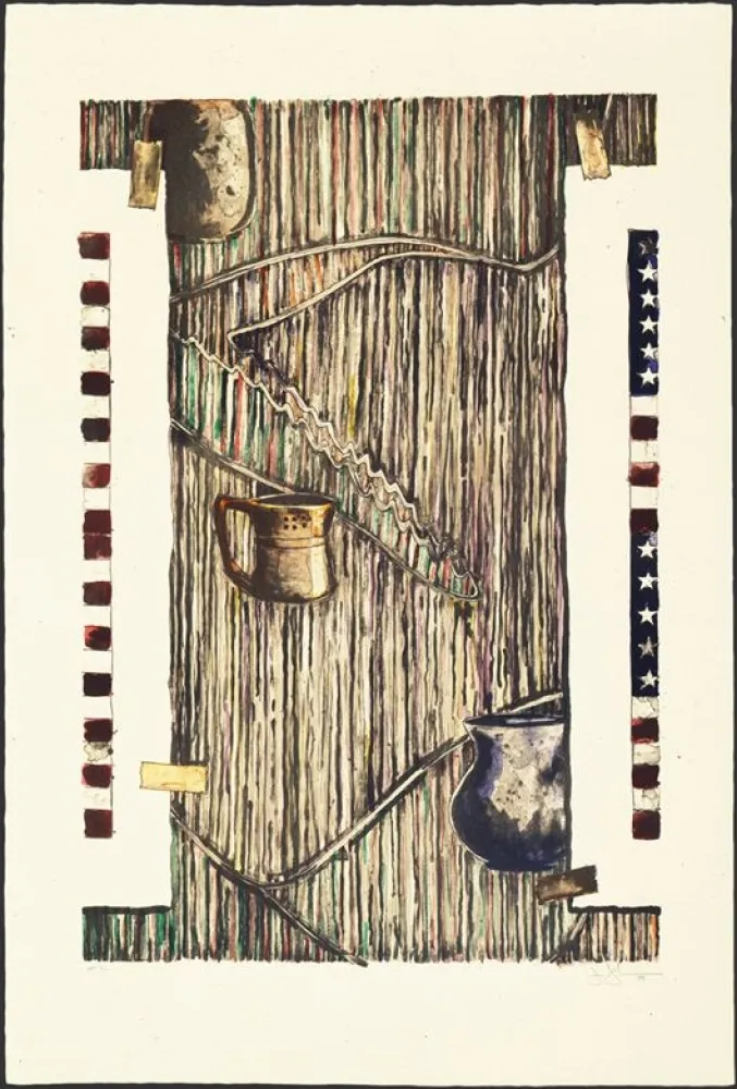 Литография Johns - Ventriloquist (color)