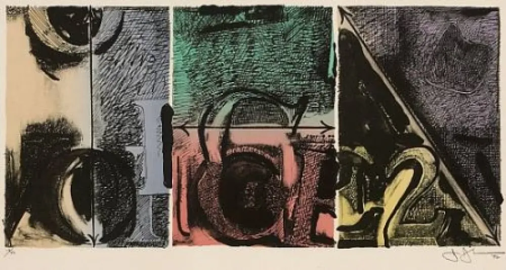 Литография Johns - Voices 2