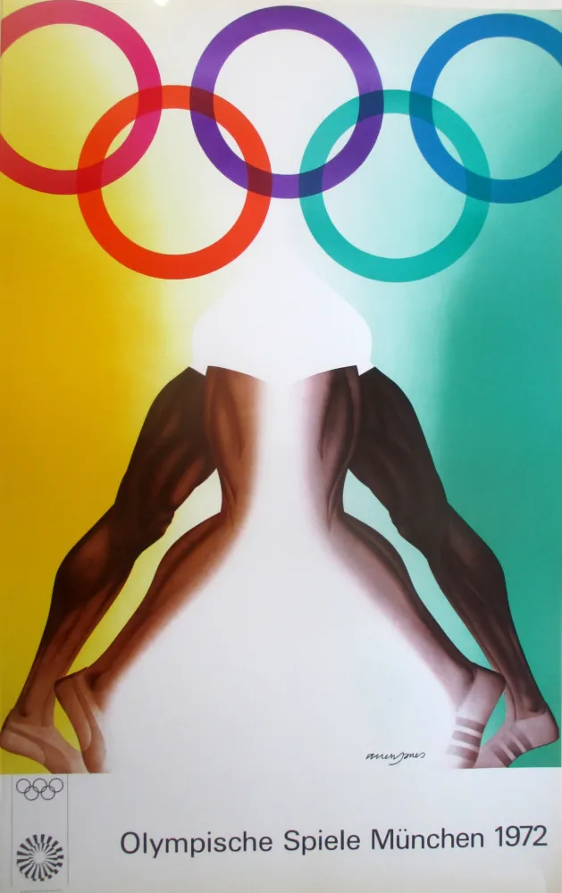 Литография Jones - OL 1972 - original colour lithograph