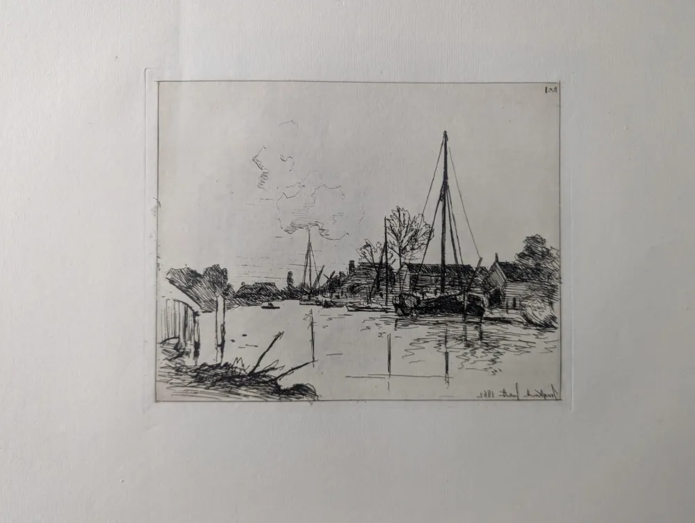 Офорт Jongkind - Le canal / The Canal