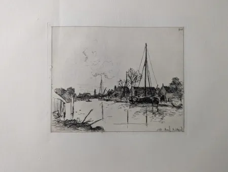 Офорт Jongkind - Le canal / The Canal