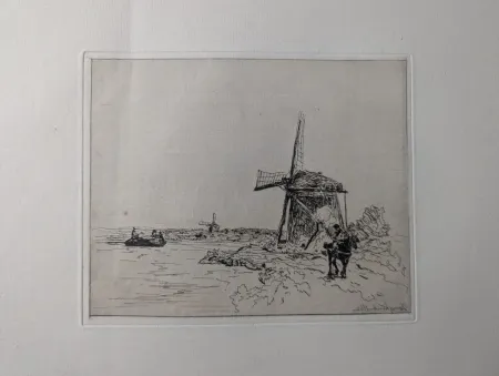 Офорт Jongkind - Le chemin de halage / The Towpath