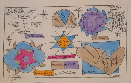 Сериграфия Jonone - Coffret avec une sérigraphie et le catalogue 