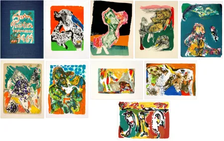 Литография Jorn - 9 intimités graphoglyptiques