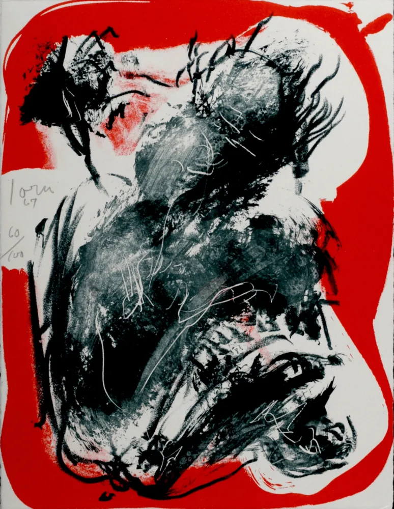 Литография Jorn - Abstract Composition, 1967 - Hand-signed!