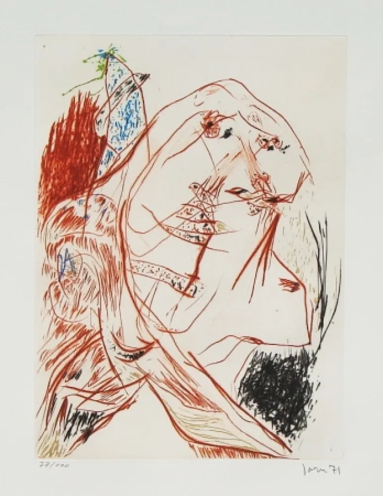 Офорт И Аквитанта Jorn - Anémone progressiste