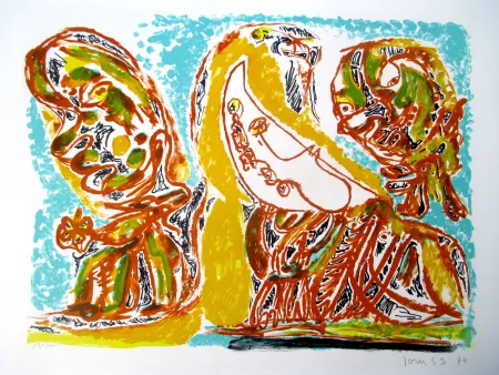 Литография Jorn - Barbarie au clair de lune