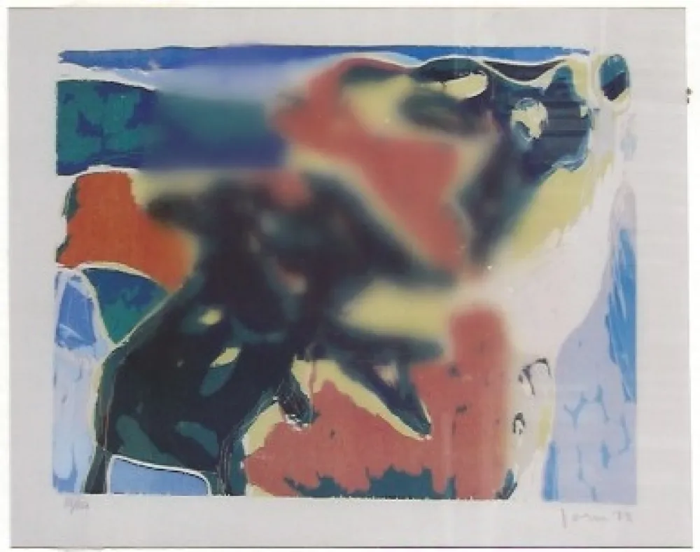 Гравюра На Дереве Jorn - Cobra, composición (portafolio Cobra II)