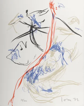 Литография Jorn - Composition, 1972 - Hand-signed