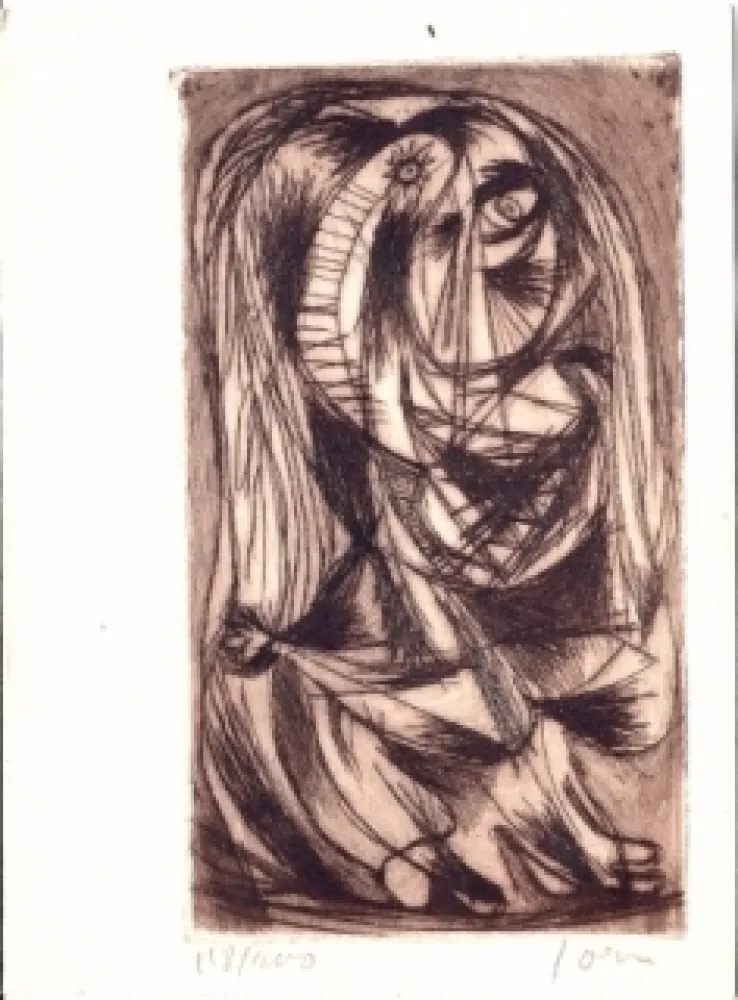 Офорт И Аквитанта Jorn - Composition