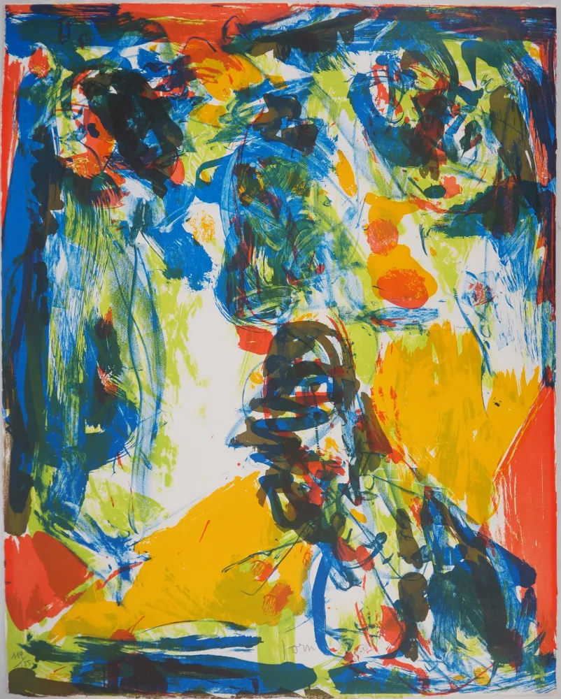 Литография Jorn - Composition fauve