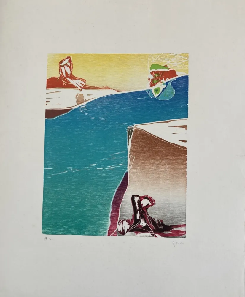 Гравюра На Дереве Jorn - Dans le sillage d'if aube