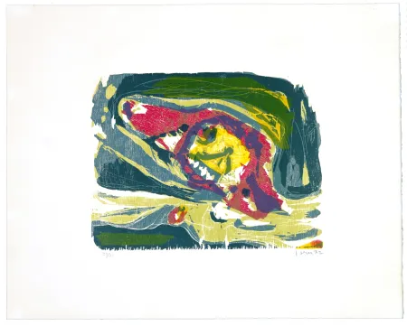 Гравюра На Дереве Jorn - Fièvre quarte lune