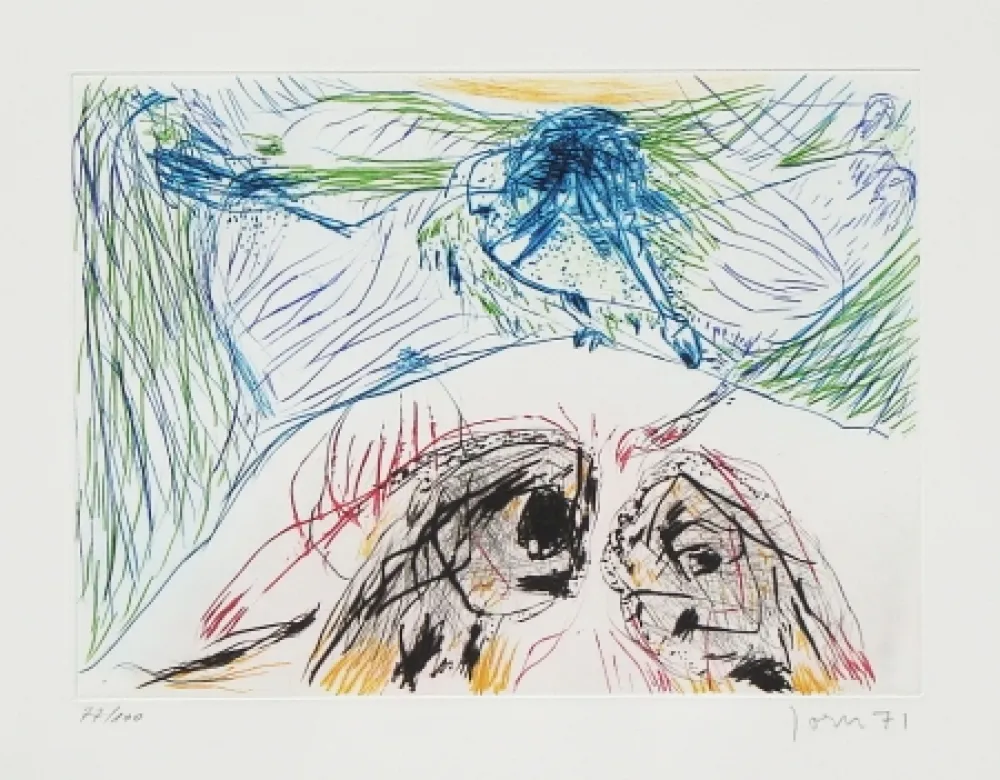 Офорт И Аквитанта Jorn - Hibou sortilège