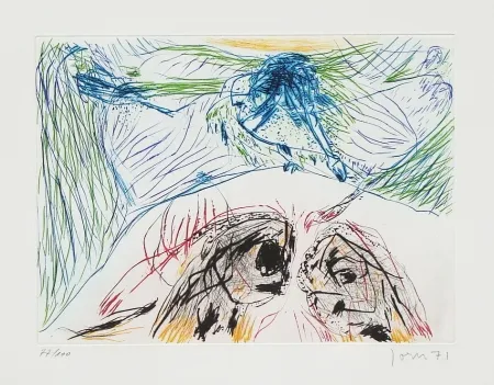 Офорт И Аквитанта Jorn - Hibou sortilège