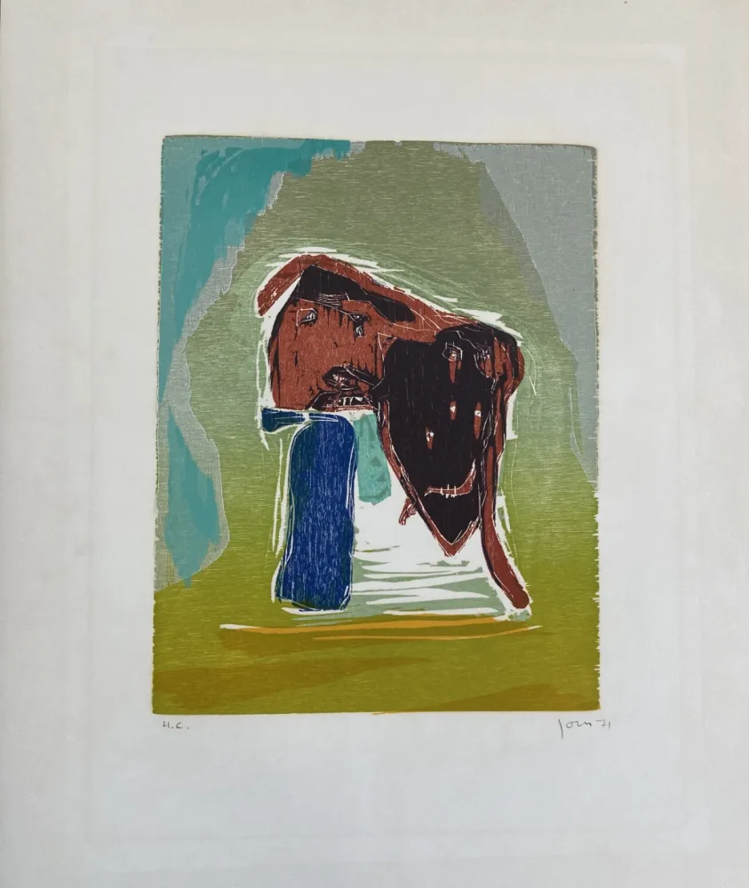 Гравюра На Дереве Jorn - Rideau Convolant