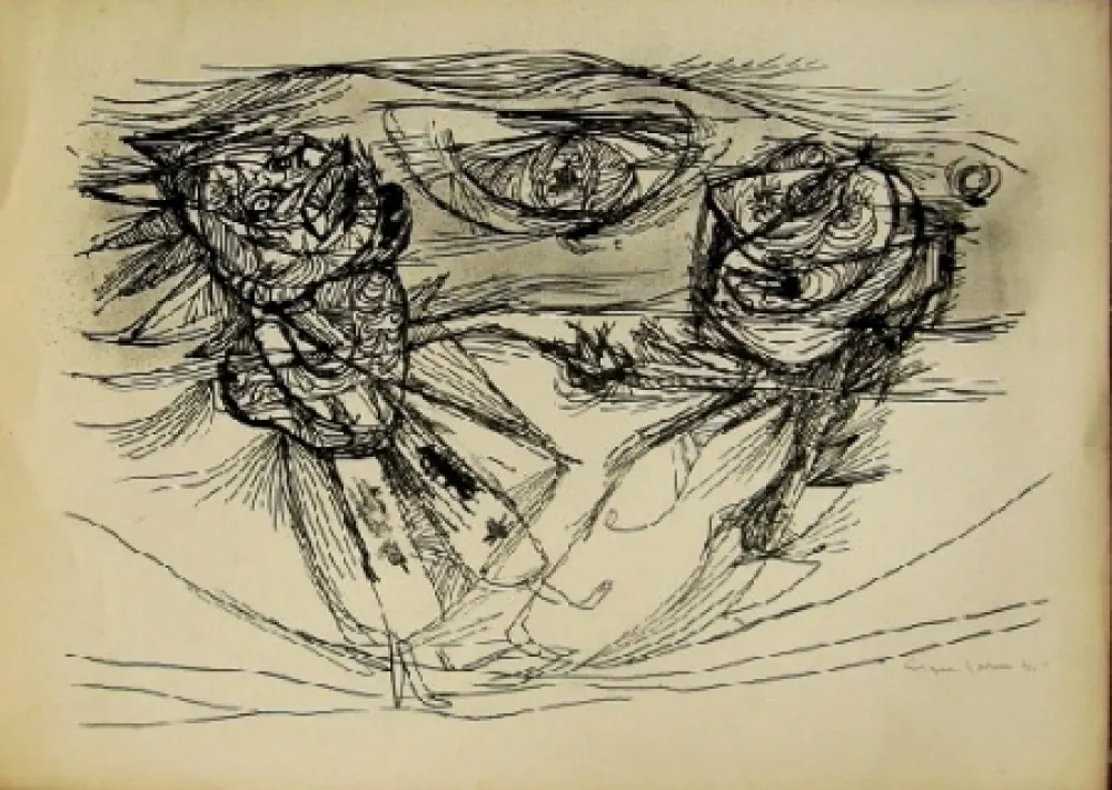 Литография Jorn - Sans titre 