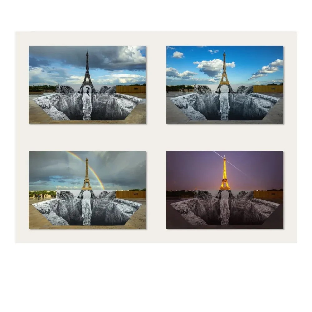 Цифровой Эстамп Jr - 4 Trompe l'oeil, Les Falaises du Trocadéro,