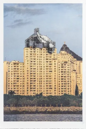 Литография Jr - JR - Giants, Mohamed Younes Idriss from Sudan, Flamengo, Vertical, © Comité International Olympique, Rio de Janeiro, Brazil