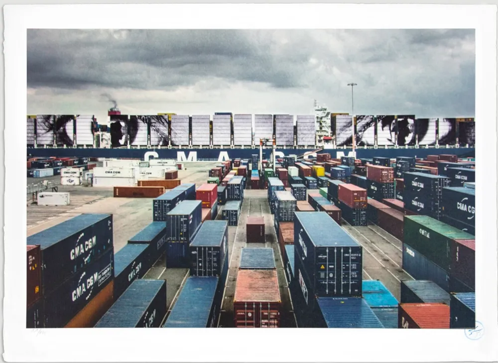 Литография Jr - Women Are Heroes, Elizabeth Kamanga on Sea, Le Havre, France, 2017