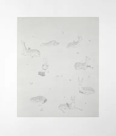 Гравюра Kaga - Catching of the 7 wild black cats