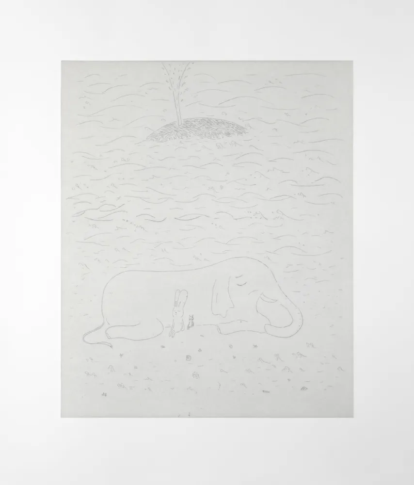 Гравюра Kaga - Elephant and whale