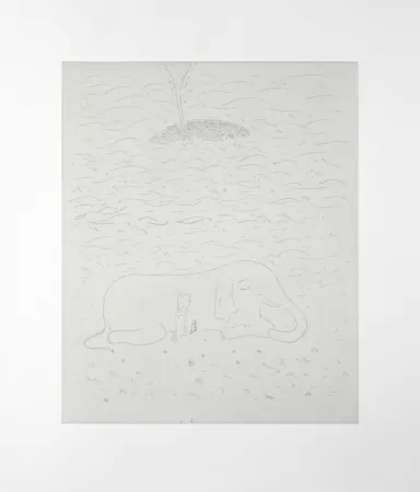 Гравюра Kaga - Elephant and whale