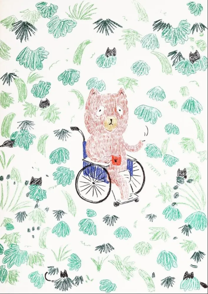 Литография Kaga - Kumacchi in green 2