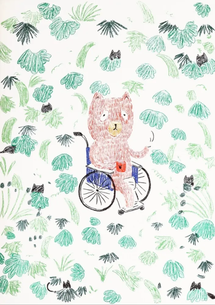 Литография Kaga - Kumacchi in green 2