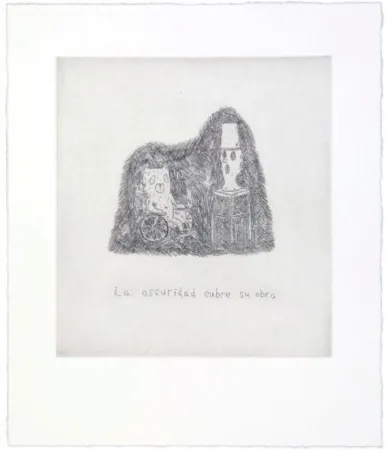 Гравюра Kaga - The darkness covers his work