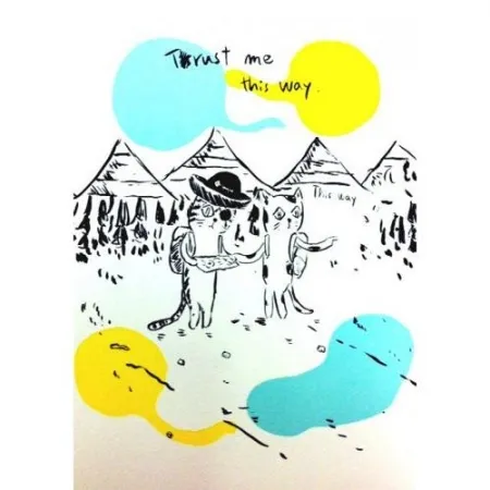 Литография Kaga - This way cat with the last cat pirate in the ocean