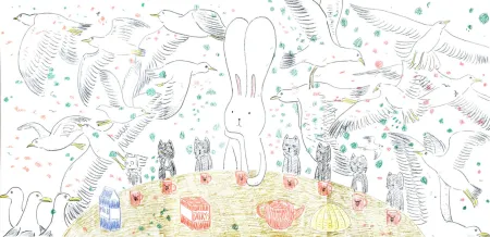 Литография Kaga - Usacchi con gaviotas