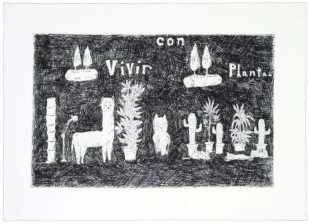 Гравюра Kaga - Vivir con plantas