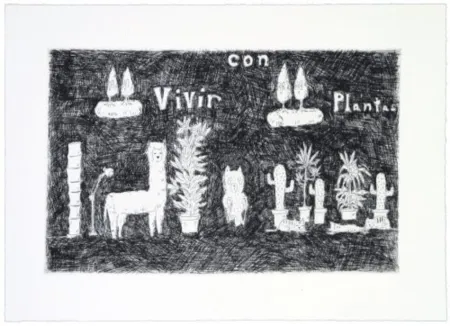Гравюра Kaga - Vivir con plantas
