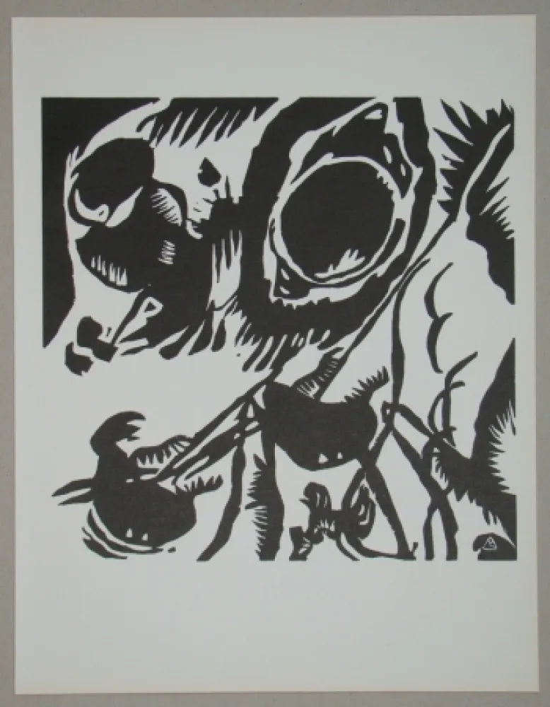 Гравюра На Дереве Kandinsky - Garten der Liebe